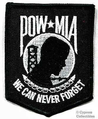 Pow-mia Embroidered Patch Iron-on Vietnam War - Black Military Prisoner Emblem