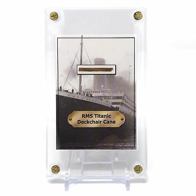White Star Line Rms Titanic Shipwreck Deck Chair Cane Artifact Trading Card