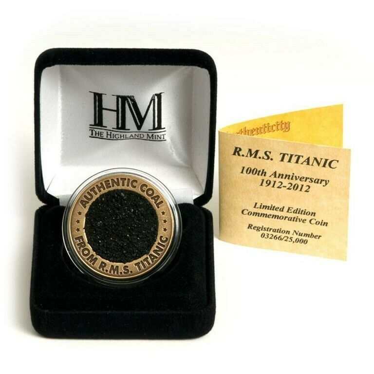 Rms Titanic Limited Edition 100th Anniversary Commemorative Coal Coin